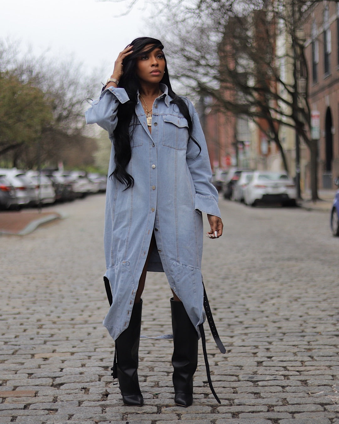 Trifecta Denim Top