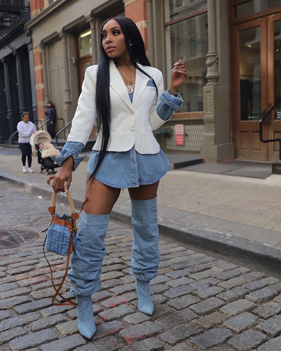 Blazing through Denim Blazer