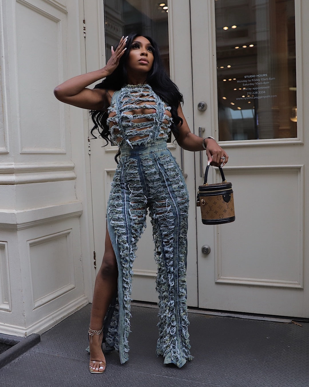 Denim Bae Distressed Jumpsuit