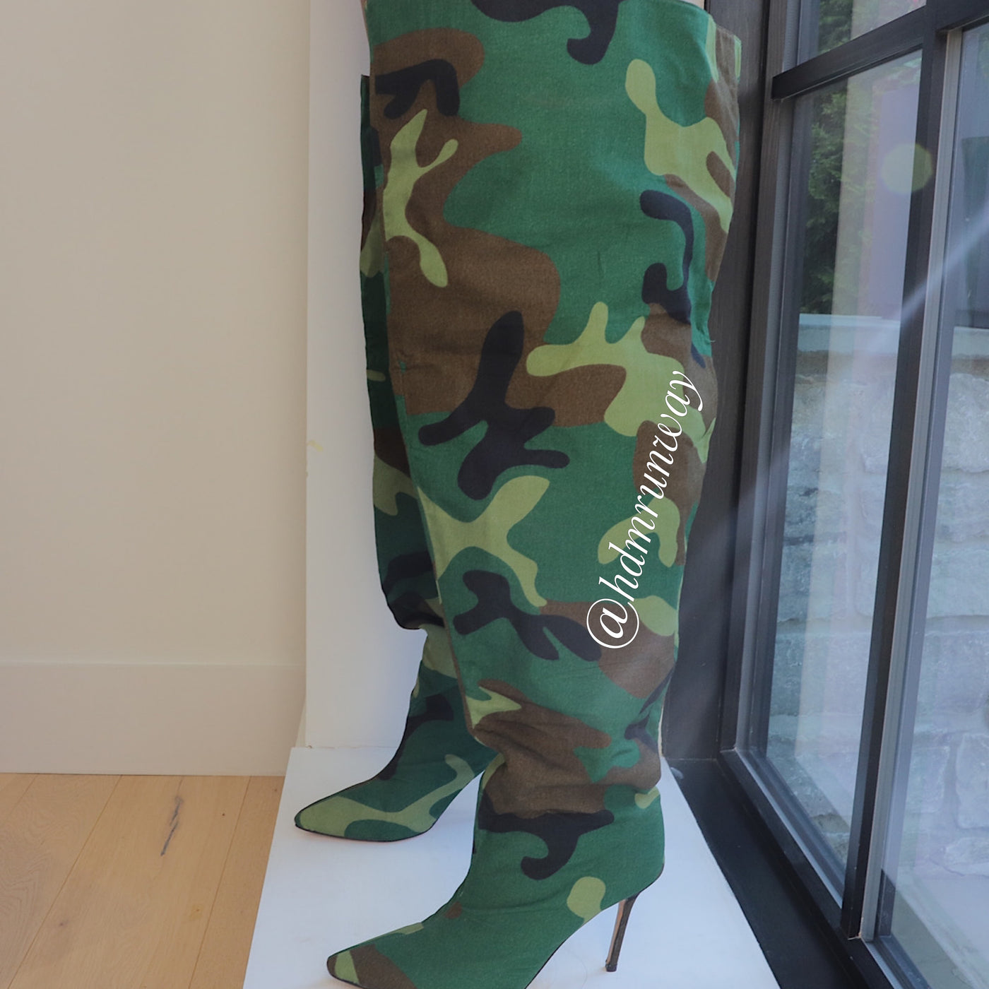 Camo Flaunt Thigh High Boots  (PRE ORDER Ships 3/31
