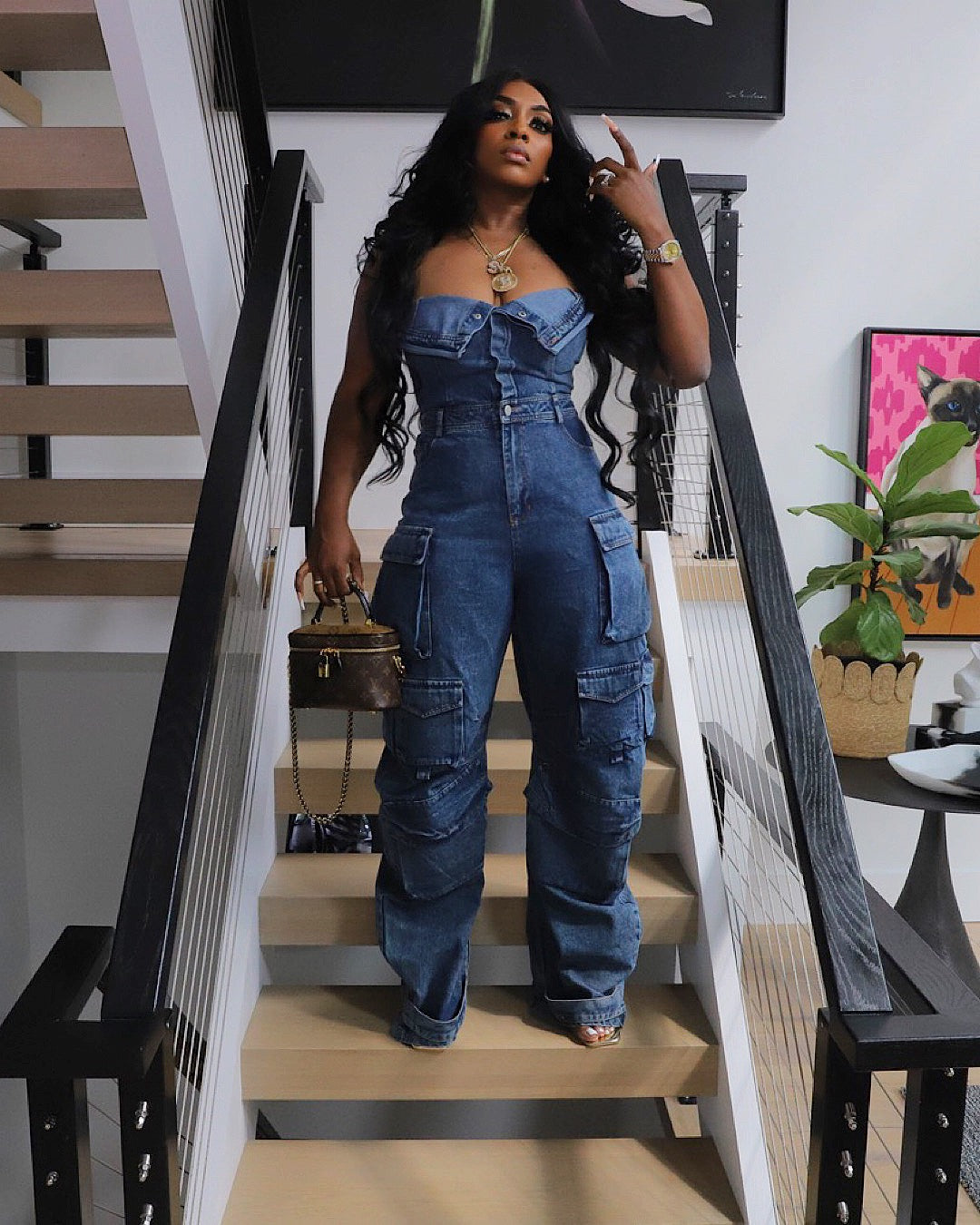 The One Dark Denim Jumpsuit (Ships 9/31-10/31