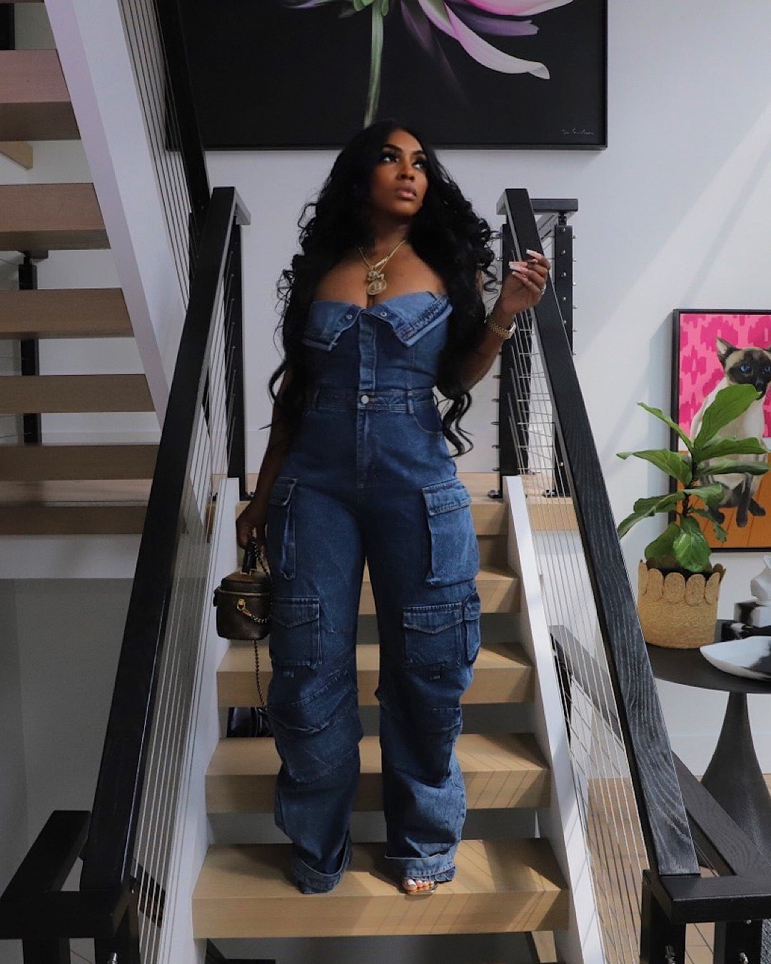 The One Dark Denim Jumpsuit (Ships 9/31-10/31