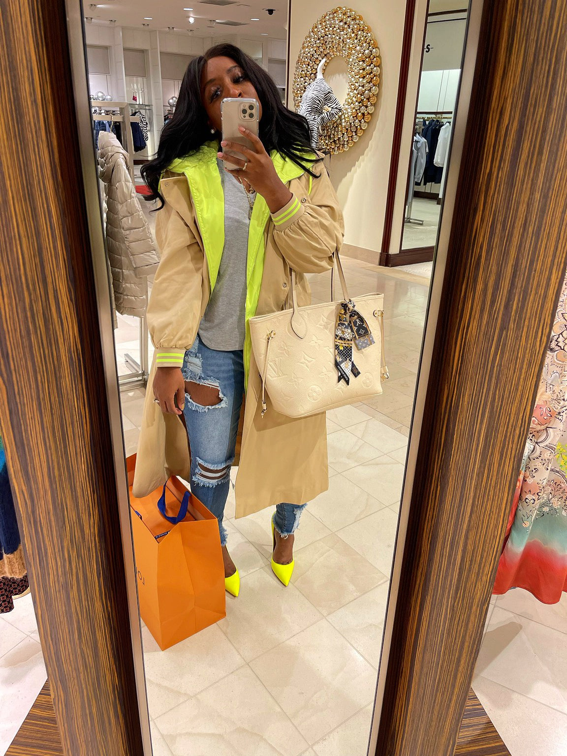 Neon Lights Trench Coat