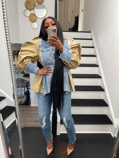 Denim Bliss Peplum Jacket (Pre-order)