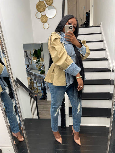 Denim Bliss Peplum Jacket (Pre-order)
