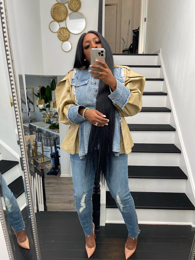 Denim Bliss Peplum Jacket (Pre-order)