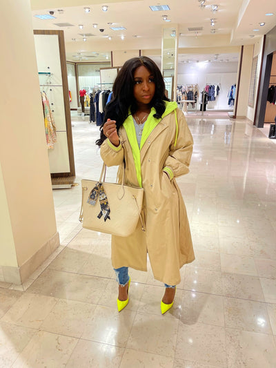 Neon Lights Trench Coat