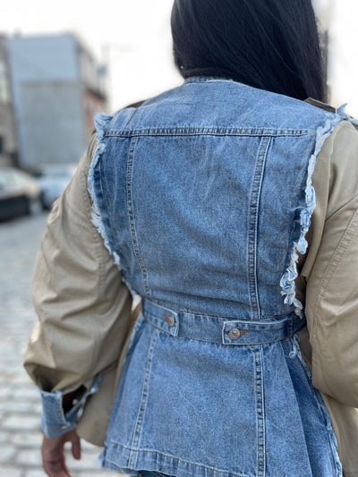Denim Bliss Peplum Jacket (Pre-order)