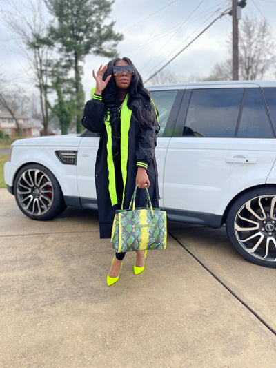 Neon Lights Trench Coat