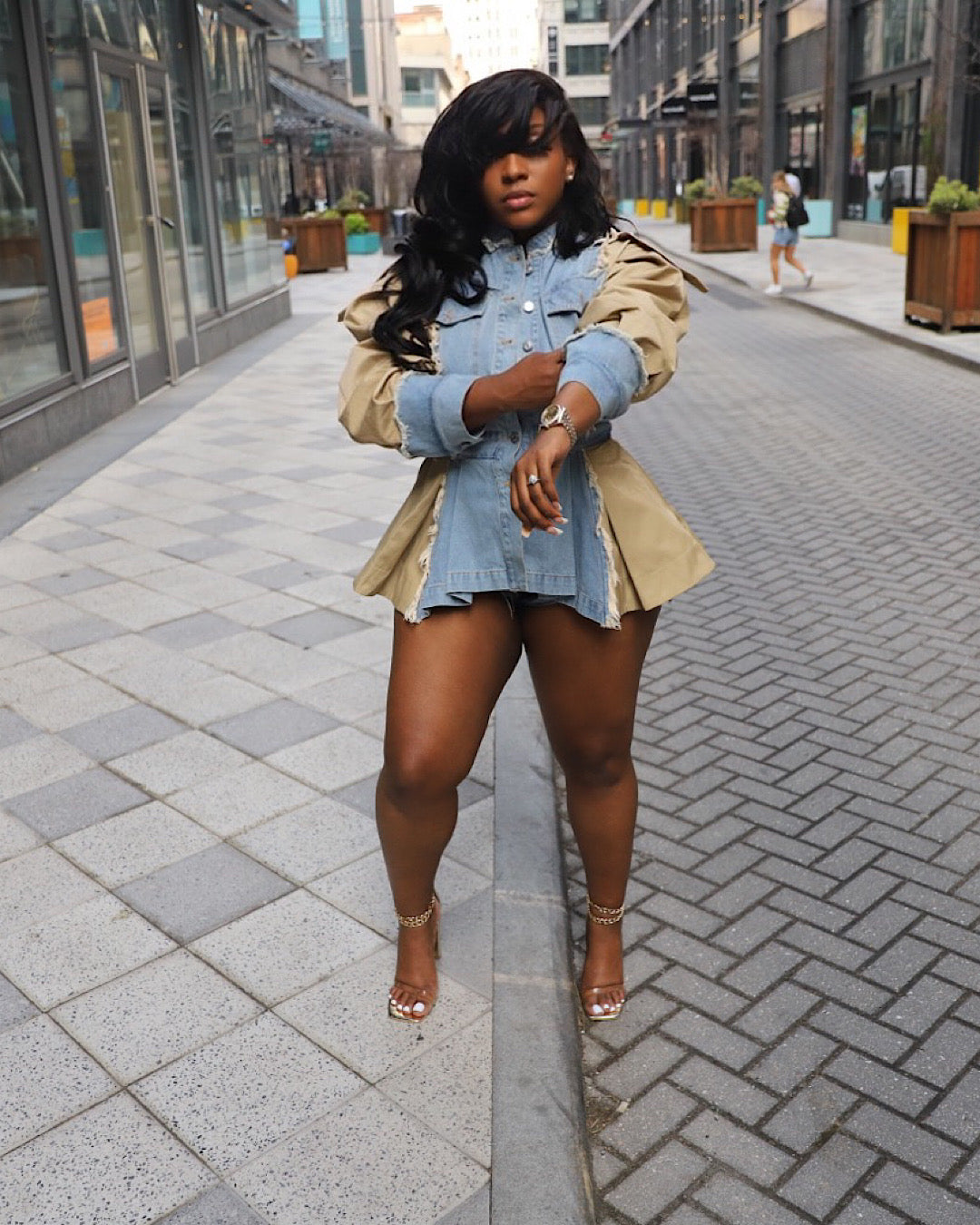 Denim Bliss Peplum Jacket (Pre-order)