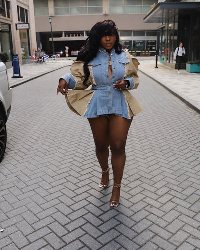 Denim Bliss Peplum Jacket (Pre-order)