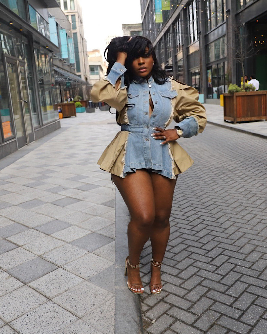 Denim Bliss Peplum Jacket (Pre-order)