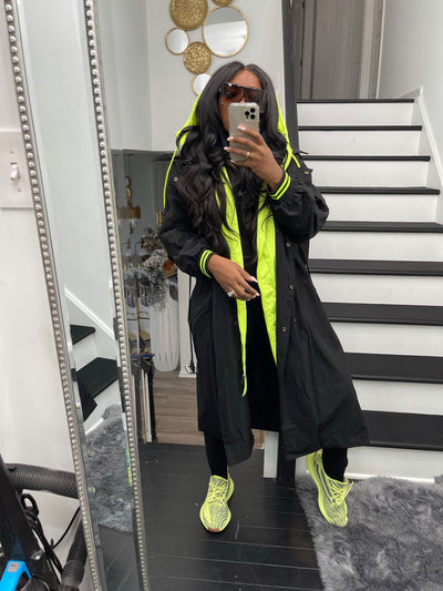 Neon Lights Trench Coat