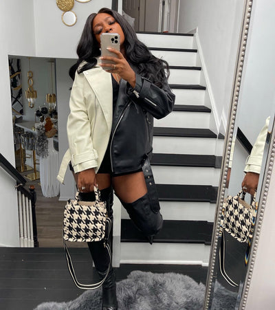 Biker Chic Two Tone Jacket